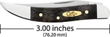 Case Cutlery Small Toothpick Curly Oak Black Handle Premium Long Clip Blade 3 Inch Closed For Collectors by Case Cutlery