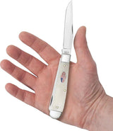 Case Cutlery Trapper Knife Natural Bone Handle Premium Clip And Spey Blades For Collectors by Case Cutlery