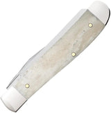 Case Cutlery Mini Trapper Natural Bone Handle 14091 Mirror Finish Carbon Steel Clip Blades For Collectors by Case Cutlery
