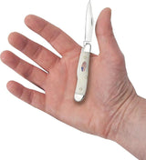 Case Peanut Folding Knife Natural Bone Handle 2.88in Closed Mirror Finish Blades For Collectors Gift by Case Cutlery