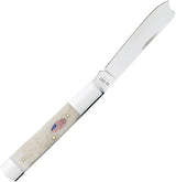 Case Razor Vault Natural Bone Pocket Knife 3.88 Inch Closed Carbon Steel Blade Premium Collectors Gift by Case Cutlery