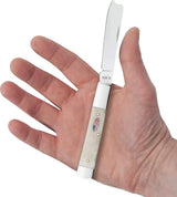 Case Razor Vault Natural Bone Pocket Knife 3.88 Inch Closed Carbon Steel Blade Premium Collectors Gift by Case Cutlery