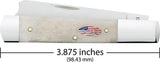 Case Razor Vault Natural Bone Pocket Knife 3.88 Inch Closed Carbon Steel Blade Premium Collectors Gift by Case Cutlery