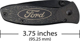 Case Cutlery Ford TecX Linerlock Folding Knife For EDC Enthusiasts 3.75 Inch Closed Black Blade Pocket Clip by Case Cutlery