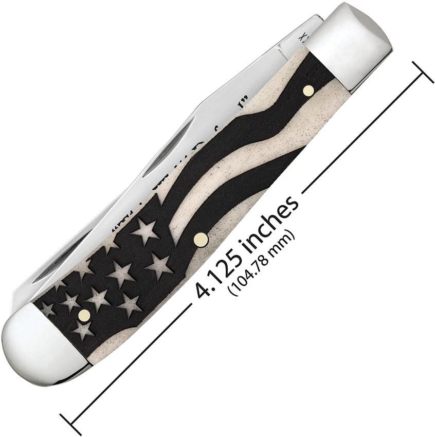 Case Cutlery US Army Trapper Bone Handle Knife 6254 SS Pattern Mirror Clip Spey Blades For Collectors Boxed by Case Cutlery