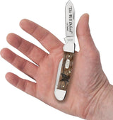 Case Cutlery US Army Canoe Oak Pocket Knife For Collectors Curly Oak Handle Spear And Pen Blades Shield Etching by Case Cutlery