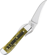 Case Cutlery US Army Russlock 15058 One Hand Opening Clip Blade Olive Green Smooth Bone Handle For Collectors by Case Cutlery