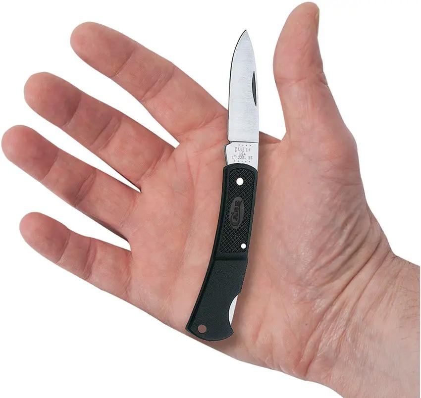 Case Cutlery Caliber Lockback EDC Knife With 3in Closed 2in Satin Drop Point Blade Ultralight by Case Cutlery