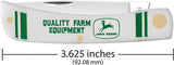 John Deere Sod Buster Jr Folding Knife Case Cutlery Premium Stainless Skinner Blade White Synthetic Handle Outdoor by Case Cutlery