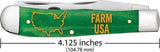 Case Cutlery John Deere Trapper Knife 15794 For Collectors Green Bone Handle Stainless Mirror Finish Blades by Case Cutlery