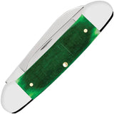 Case Cutlery John Deere Canoe Knife 3.63in Closed Green Sawcut Bone Handle With Spear And Pen Blades For Collectors by Case Cutlery