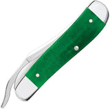 Case Cutlery Russlock 15798 John Deere Pocket Knife One Hand Clip Blade 4.25 Inch Closed Sawcut Bone For Collector by Case Cutlery