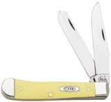 Case Cutlery Trapper Yellow 00161 Premium Chrome Vanadium Clip Spey Blades 4 1 8 Inch Closed For Collectors by Case Cutlery
