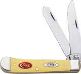 Case Cutlery Trapper Yellow 00161 Premium Chrome Vanadium Clip Spey Blades 4 1 8 Inch Closed For Collectors by Case Cutlery