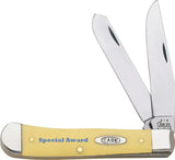 Case Cutlery Trapper Yellow 00161 Premium Chrome Vanadium Clip Spey Blades 4 1 8 Inch Closed For Collectors by Case Cutlery