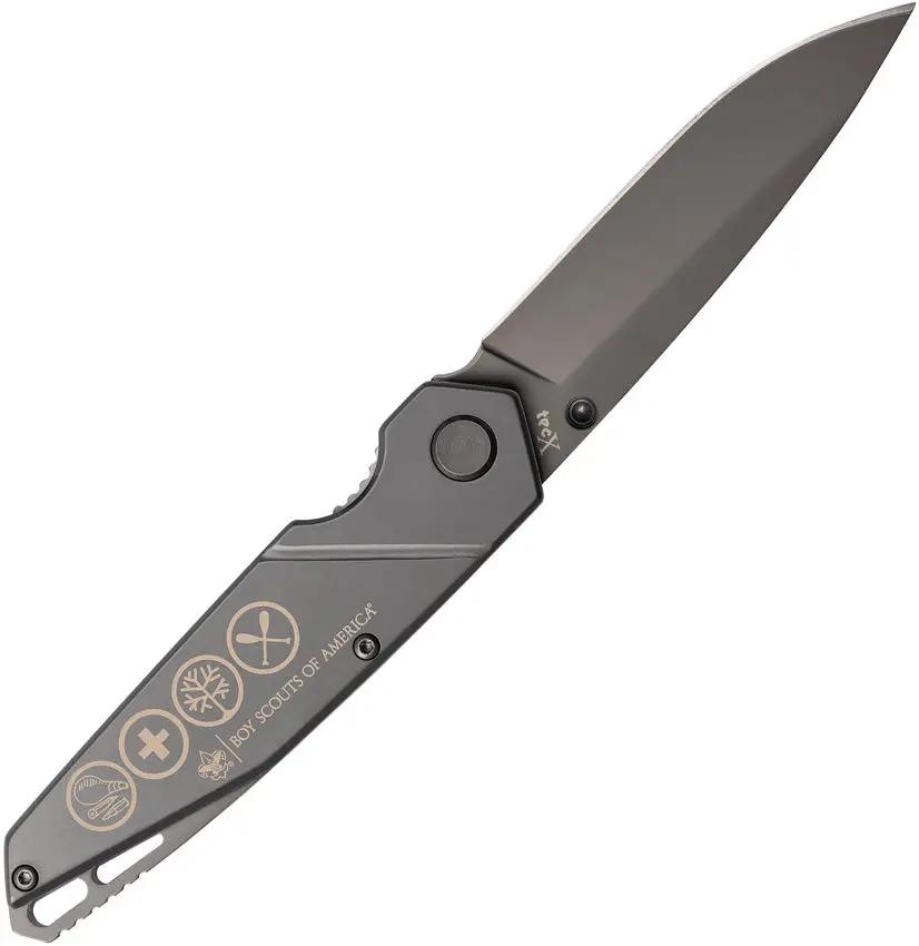 Case Cutlery TecX Linerlock Boy Scout Knife With Gray Titanium Coated Blade Pocket Clip Lanyard Hole by Case Cutlery