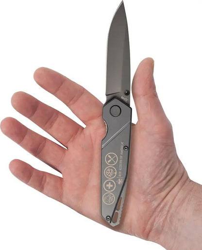 Case Cutlery TecX Linerlock Boy Scout Knife With Gray Titanium Coated Blade Pocket Clip Lanyard Hole by Case Cutlery