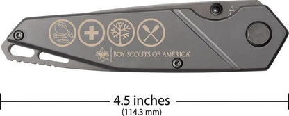 Case Cutlery TecX Linerlock Boy Scout Knife With Gray Titanium Coated Blade Pocket Clip Lanyard Hole by Case Cutlery