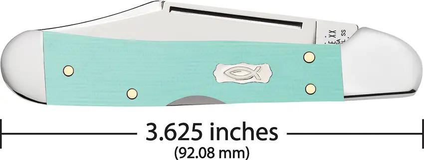 Case Cutlery Mini Copperlock Seafoam Green Folding Knife With Stainless Locking Clip Blade 3.63 Inch Closed Collectors by Case Cutlery