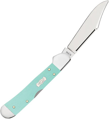 Case Cutlery Mini Copperlock Seafoam Green Folding Knife With Stainless Locking Clip Blade 3.63 Inch Closed Collectors by Case Cutlery