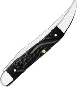 Case Cutlery Toothpick Knife Rough Black Synthetic Handle 4.25 Inch Closed With Long Clip Blade For Collectors by Case Cutlery