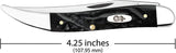 Case Cutlery Toothpick Knife Rough Black Synthetic Handle 4.25 Inch Closed With Long Clip Blade For Collectors by Case Cutlery