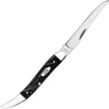 Case Cutlery Toothpick Knife Rough Black Synthetic Handle 4.25 Inch Closed With Long Clip Blade For Collectors by Case Cutlery