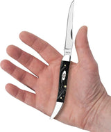 Case Cutlery Toothpick Knife Rough Black Synthetic Handle 4.25 Inch Closed With Long Clip Blade For Collectors by Case Cutlery