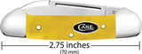 Case Cutlery Baby Butterbean Yellow Bone Pocket Knife For Collectors Premium 2.75 Inch Closed Spear And Pen Blades by Case Cutlery