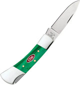 Case Cutlery Lockback Knife Green Kirini Handle 3 Inch Drop Point Mirror Finish Stainless Boxed Collectors by Case Cutlery