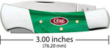 Case Cutlery Lockback Knife Green Kirini Handle 3 Inch Drop Point Mirror Finish Stainless Boxed Collectors by Case Cutlery