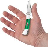 Case Cutlery Lockback Knife Green Kirini Handle 3 Inch Drop Point Mirror Finish Stainless Boxed Collectors by Case Cutlery