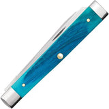 Case Cutlery Baby Doc Caribbean Blue Sawcut Bone Handle Spear And Spatula Blades Pocket Knife 2.88 Inch For Collectors by Case Cutlery