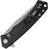 Case Marilla Framelock EDC Knife With S35VN Drop Point Blade Partially Serrated Black Anodized Handle G10 Inlay by Case Cutlery