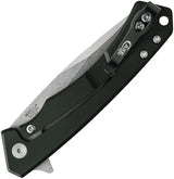 Case Cutlery Marilla Framelock Knife with S35VN Blade Partially Serrated OD Green Aluminum Handle for EDC by Case Cutlery