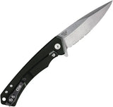 Case Cutlery Marilla Framelock Knife with S35VN Blade Partially Serrated OD Green Aluminum Handle for EDC by Case Cutlery