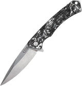 Case Cutlery Marilla Framelock S35VN 3.75in EDC Blade Black White Carbon Fiber Handle Extended Tang Lanyard Hole by Case Cutlery