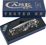 Case Cutlery Marilla Framelock S35VN 3.75in EDC Blade Black White Carbon Fiber Handle Extended Tang Lanyard Hole by Case Cutlery