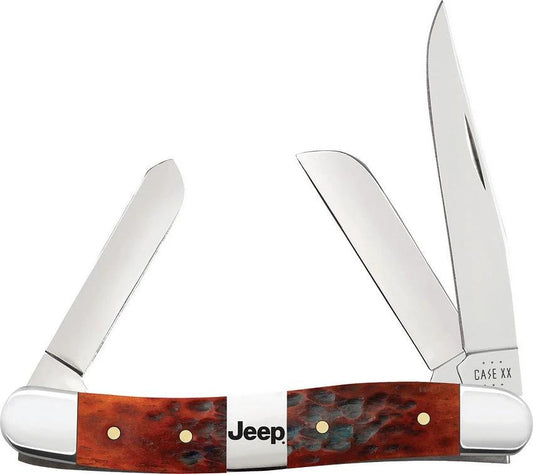 Case Jeep Med Stockman Knife Chestnut Jigged Bone Three Blade Premium EDC Collectors by Case Cutlery