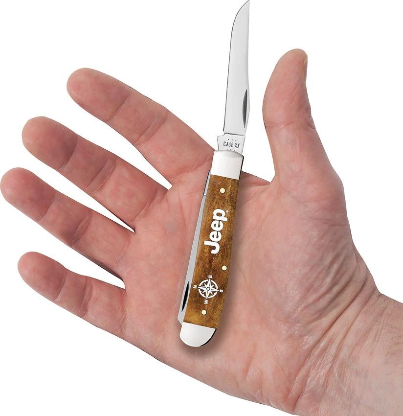 Case Cutlery Jeep Mini Trapper Antique Bone Handle For Collectors 3.5 Inch Closed Clip And Spey Blades by Case Cutlery