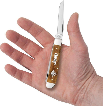 Case Cutlery Jeep Mini Trapper Antique Bone Handle For Collectors 3.5 Inch Closed Clip And Spey Blades by Case Cutlery