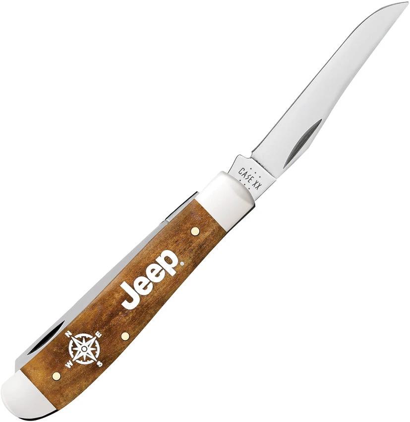 Case Cutlery Jeep Mini Trapper Antique Bone Handle For Collectors 3.5 Inch Closed Clip And Spey Blades by Case Cutlery
