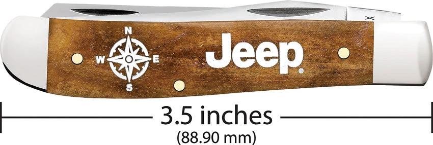 Case Cutlery Jeep Mini Trapper Antique Bone Handle For Collectors 3.5 Inch Closed Clip And Spey Blades by Case Cutlery