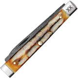 Case Cutlery Baby Doc Damascus Pocket Knife Burnt Bone 2.88in Closed For Collectors Boxed by Case Cutlery