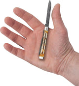 Case Cutlery Baby Doc Damascus Pocket Knife Burnt Bone 2.88in Closed For Collectors Boxed by Case Cutlery