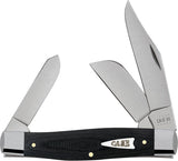 Case Cutlery Stockman Knife Black Micarta 27732 With Sheepsfoot And Spey Blades Satin Finish For Collectors by Case Cutlery