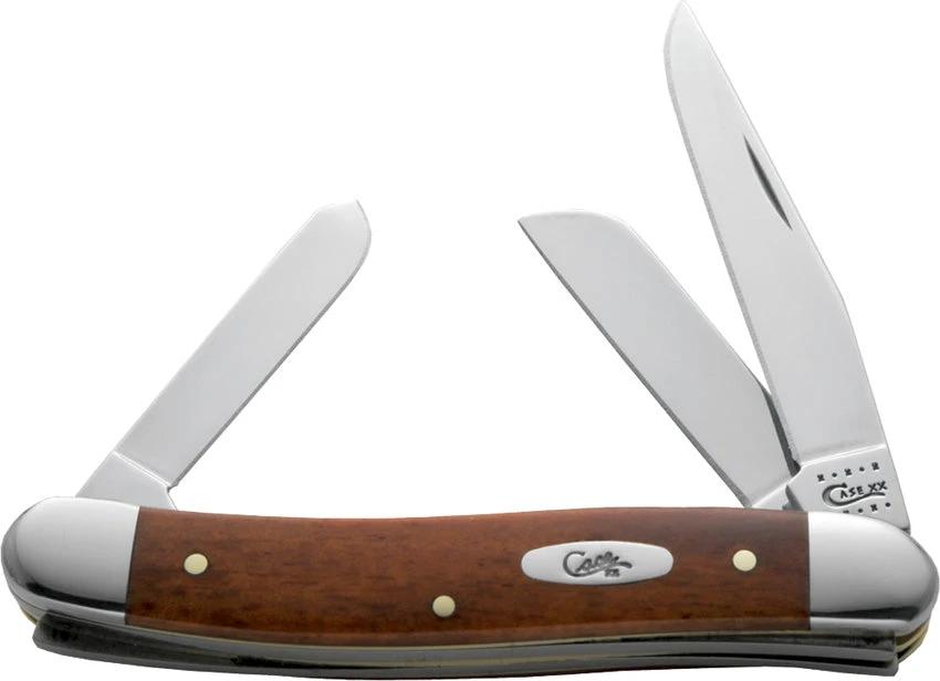 Premium Case Cutlery Stockman Knife Chestnut Bone 3 5 Eighths Inch Stainless Clip Spey Sheepsfoot Blades For Collectors by Case Cutlery