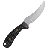 Case Cutlery Ridgeback Hunter Knife With Black Burlap Handle Full Tang Upswept Stonewash Blade Outdoor Enthusiasts by Case Cutlery