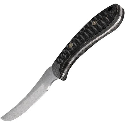 Case Cutlery Ridgeback Hunter Knife With Black Burlap Handle Full Tang Upswept Stonewash Blade Outdoor Enthusiasts by Case Cutlery