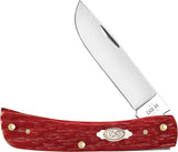 Case Cutlery Sod Buster Jr Knife Dark Red Bone 3.63in Closed Skinner Blade Durable For Outdoor Collectors by Case Cutlery